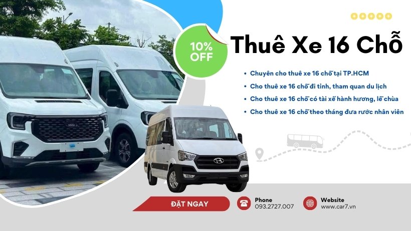 Giá thuê xe 16 chỗ 2 ngày 1 đêm bao nhiêu tiền